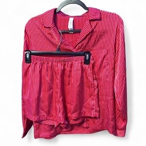 Auden Red and Pink Striped Pajama Set